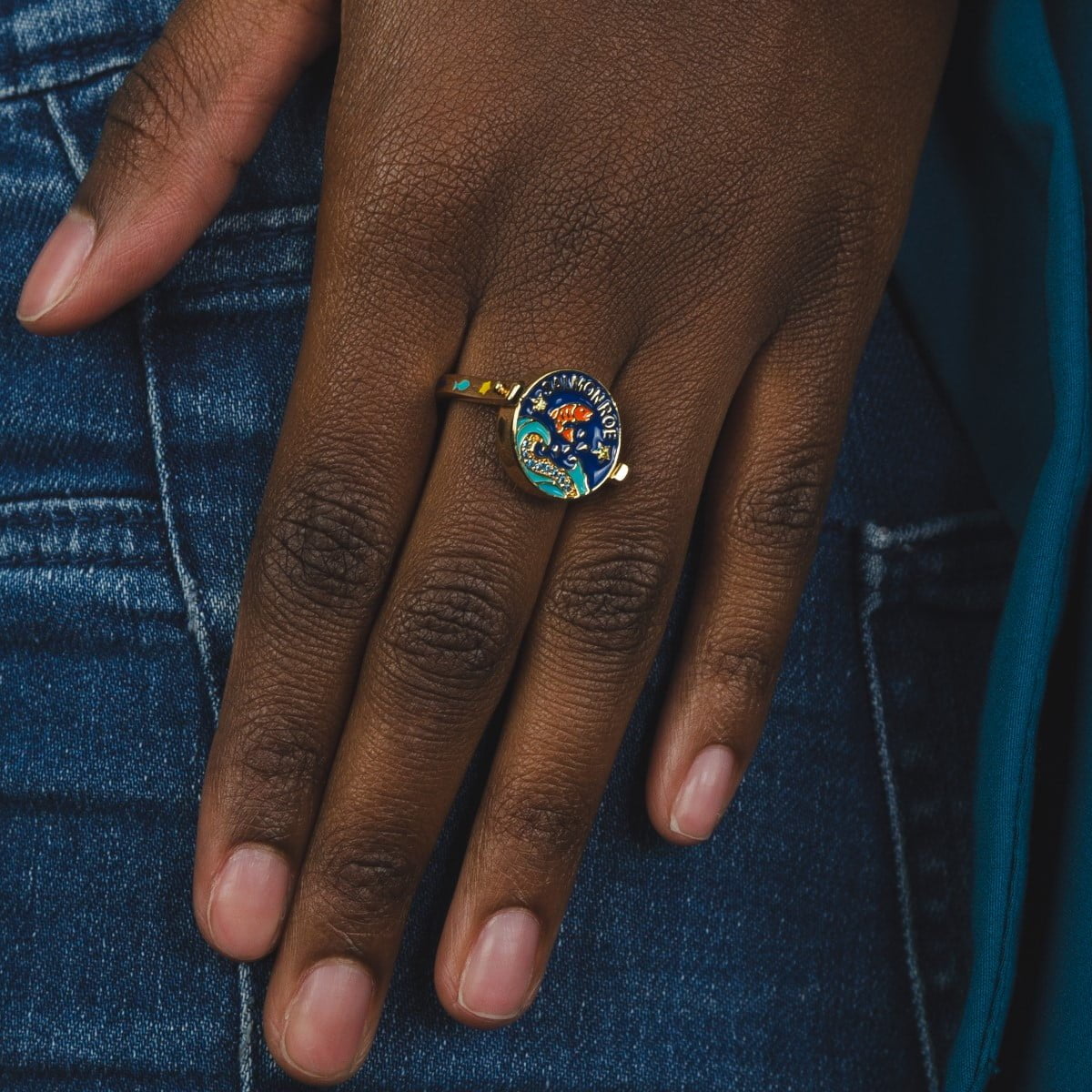 Ring box with SALMON ROE - SALMON ROE