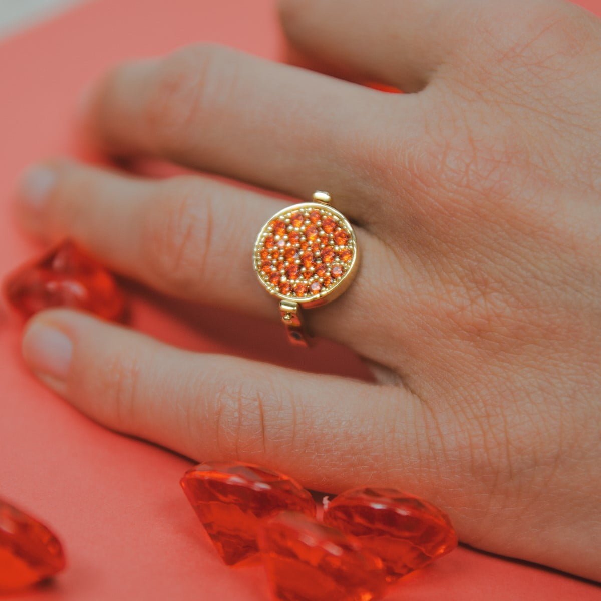 Ring box with SALMON ROE - SALMON ROE