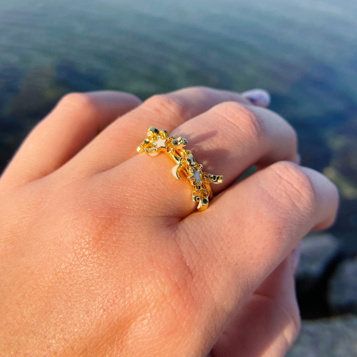 Ring with MINI STARS AND MOONS