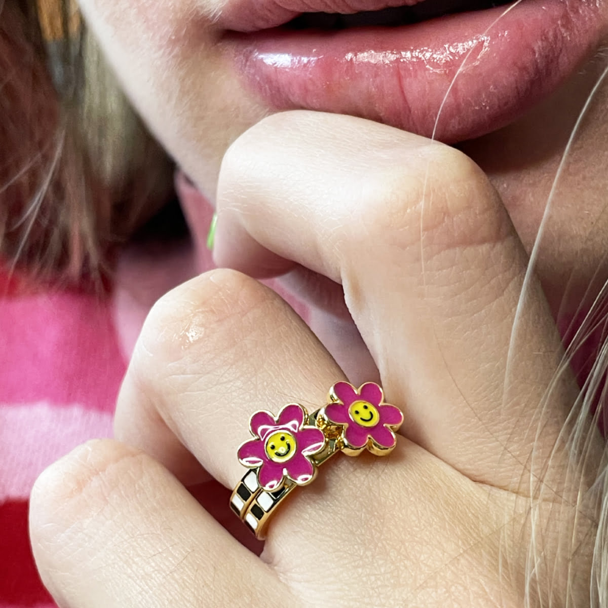 CHESS ring with flower JADEZZZZZ ♥ RWA