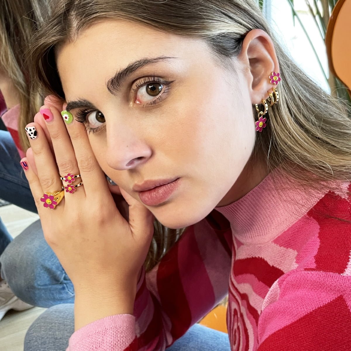 CHESS ring with flower JADEZZZZZ ♥ RWA