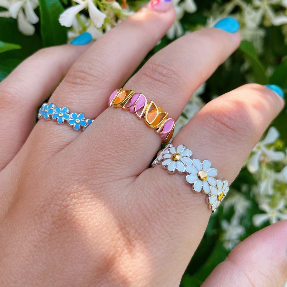 VERETTA ring with forget-me-not