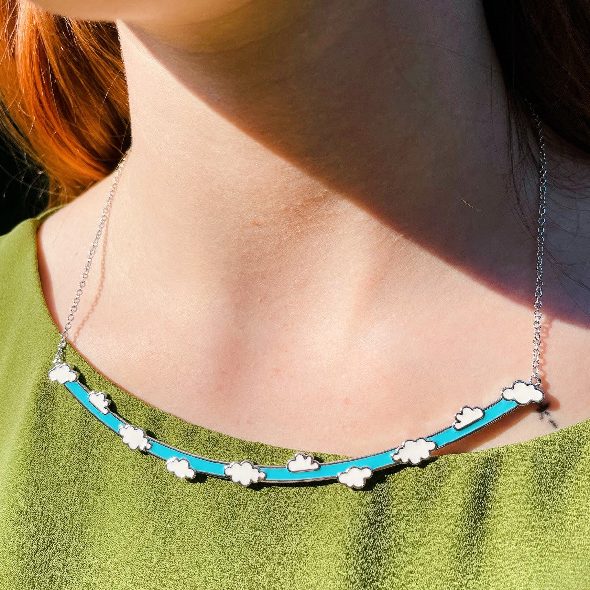 White Clouds Adjustable Necklace