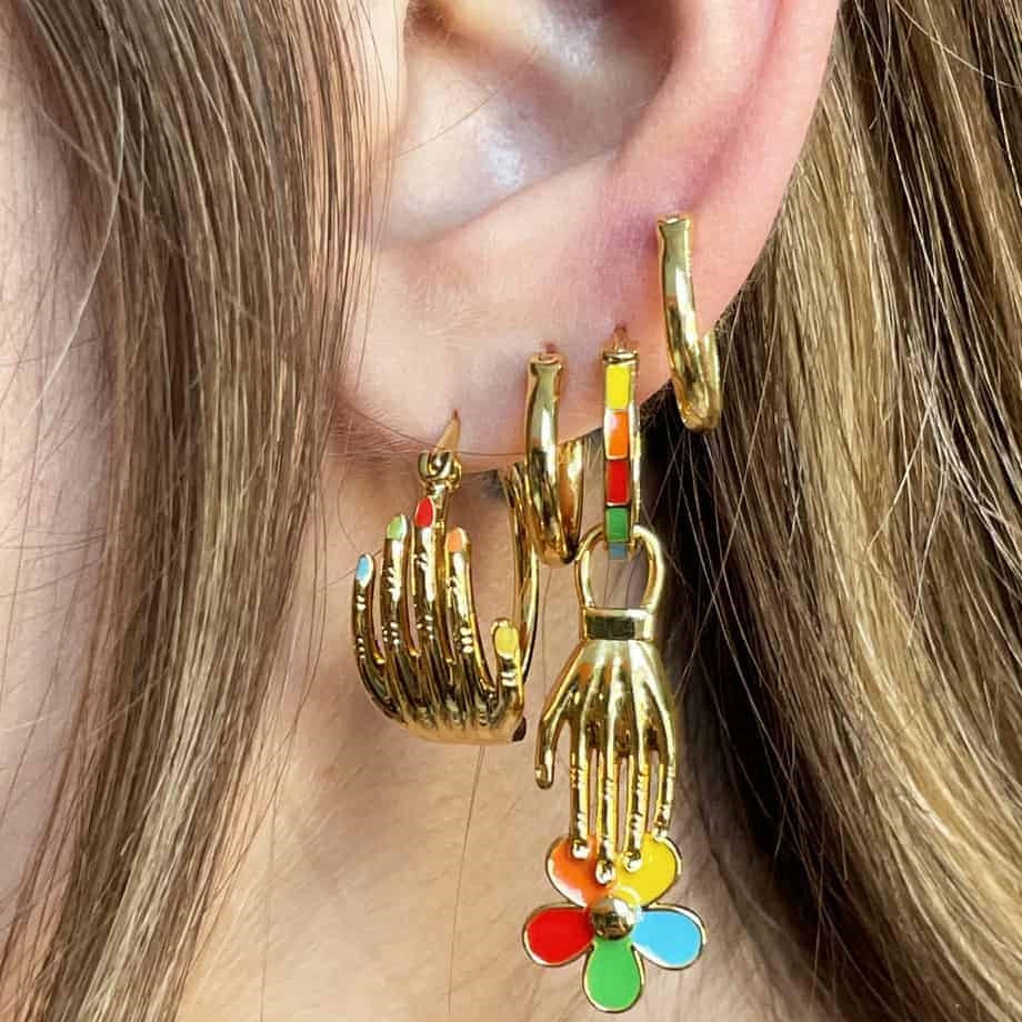 Orecchini hoop ARCOBALENO – JADEZZZZZ ♥ RWA