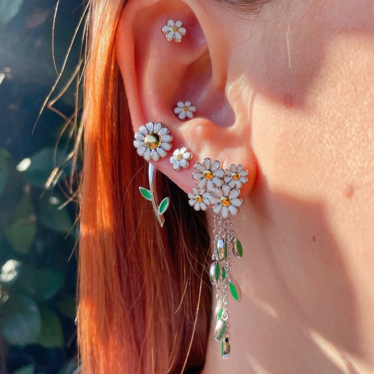 GAMBO PICCOLO accessorio per ORECCHINI con FOGLIE DOUBLESIDED