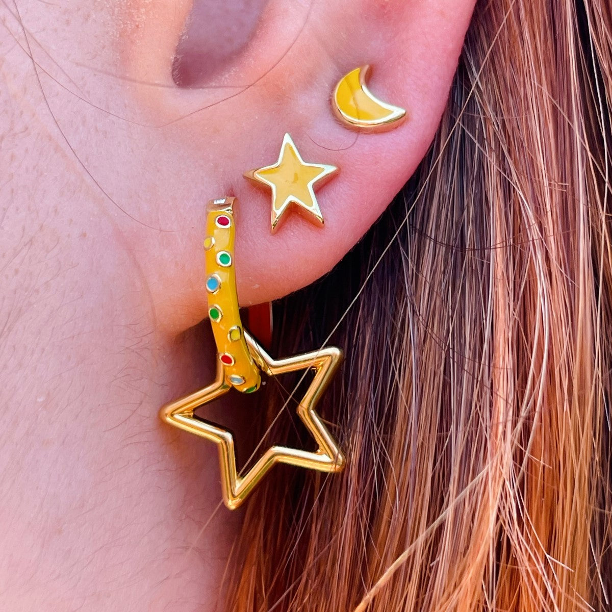 Orecchini CIAMBELLA GIALLA