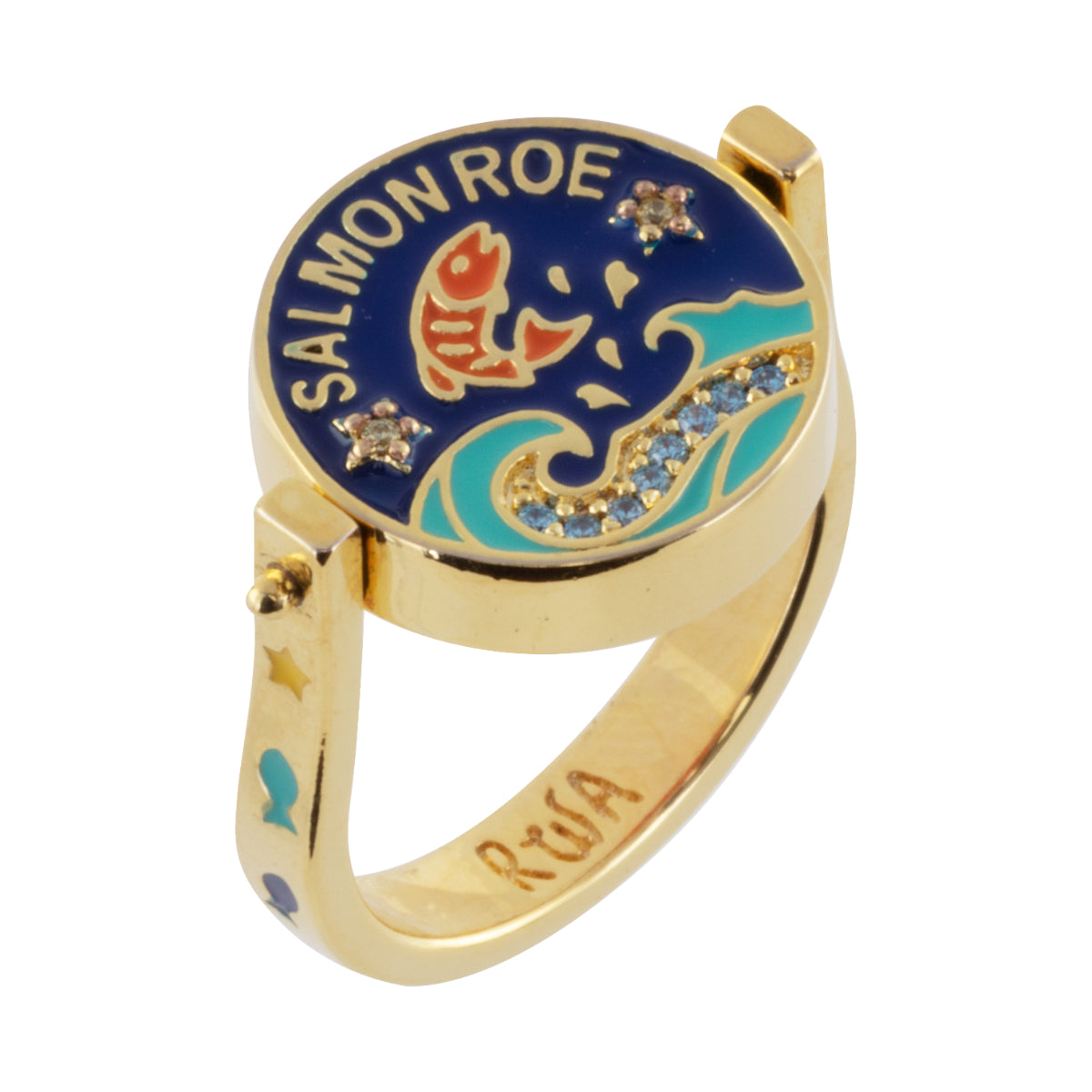 The Rainbow Ring - Anello arcobaleno con gemme colorate - Cosmica Gioielli The Rainbow Ring - Anello arcobaleno con gemme colorate - Cosmica Gioielli